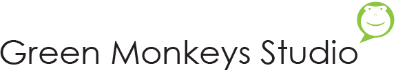 Graphic of Green Monkeys Studio's logo