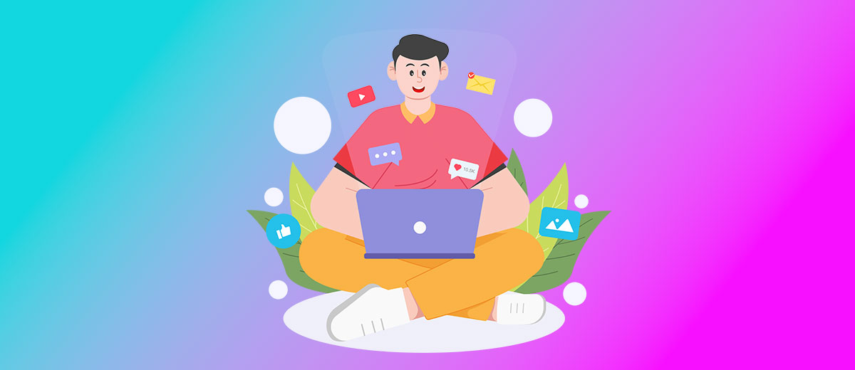 Image illustration of a person optimizing their website to speed its loading.