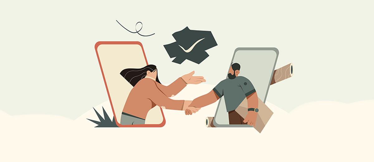 Illustration image of a young woman throwing arrows at a target.